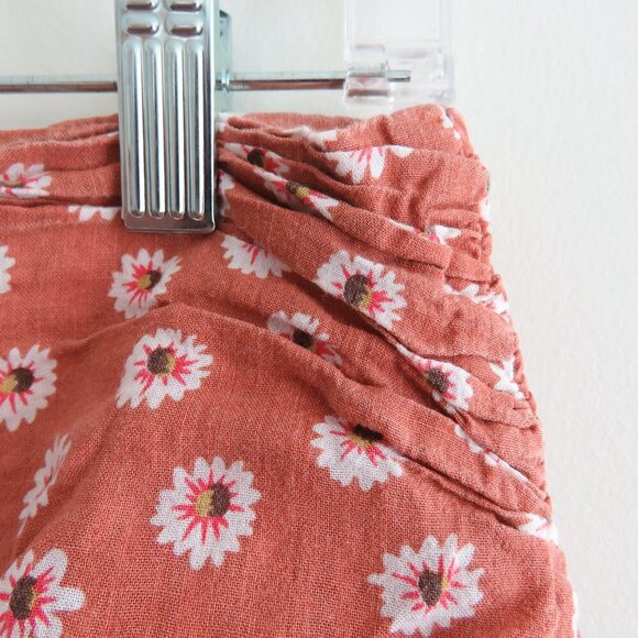 SABO SKIRT Ditsy Daisy Floral Ruched Mini Skirt in Terracotta Festival Boho Sz M - Picture 12 of 13